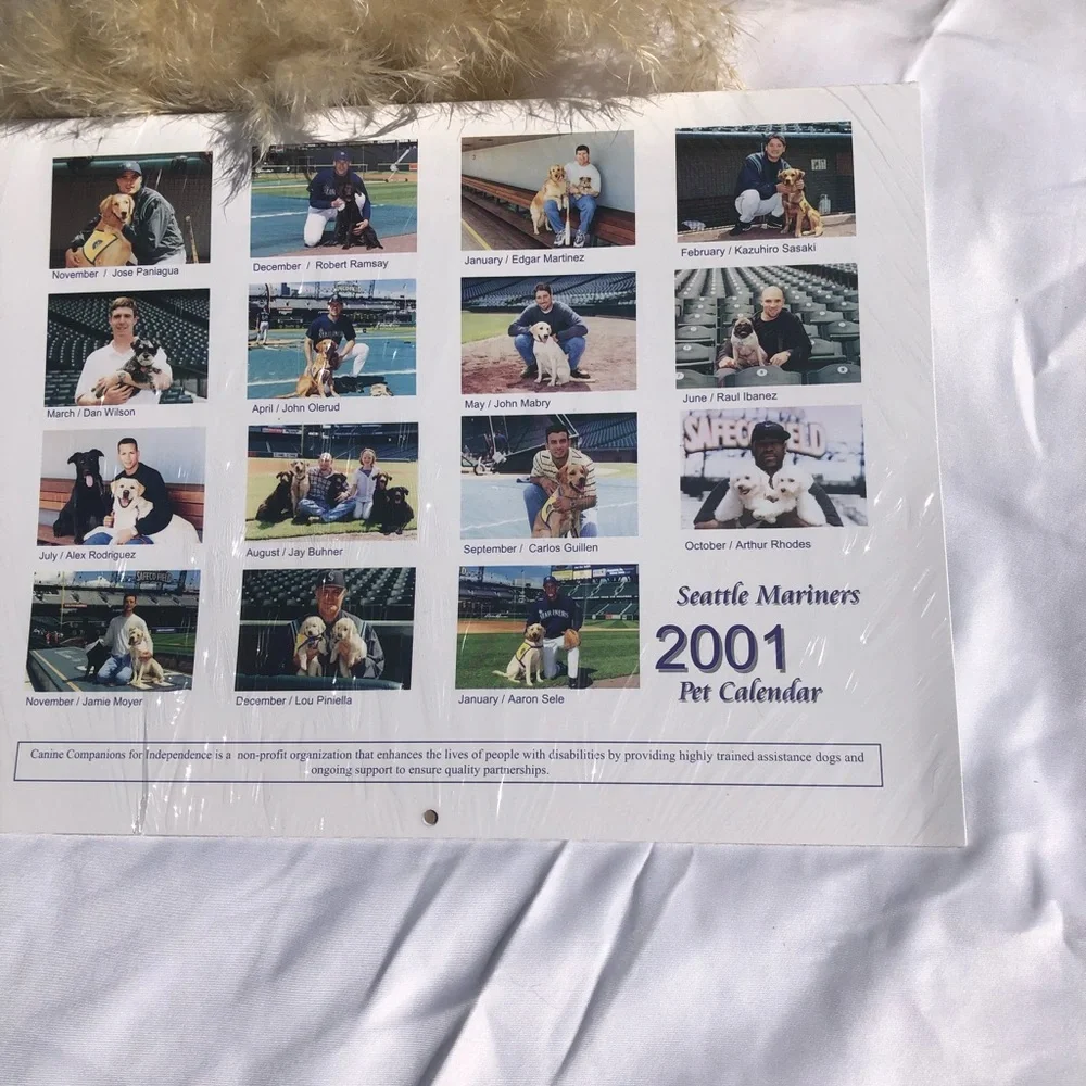 🆕 2001 Seattle Mariners Calendar w/HOF EDGAR MARTINEZ +more